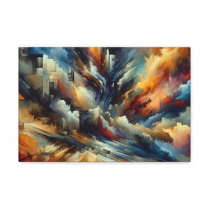 Cosmic Whirlwind Embrace - Abstract Wall Art