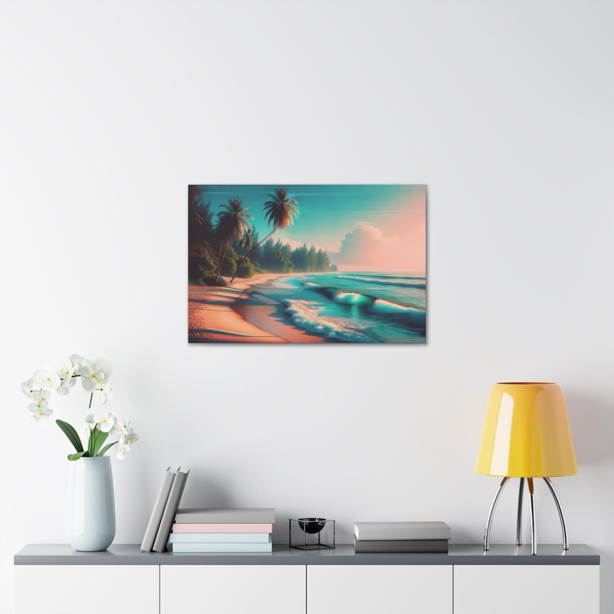 Cyber Oasis Glitch Canvas - Glitch Wall Art - Neodigitalis Artimata