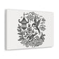 Eternal Harmony Asian-Inspired Line Art Canvas - Chinese Folk Art - Neodigitalis Artimata