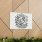 Eternal Harmony Asian-Inspired Line Art Canvas - Chinese Folk Art - Neodigitalis Artimata