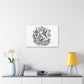 Eternal Harmony Asian-Inspired Line Art Canvas - Chinese Folk Art - Neodigitalis Artimata