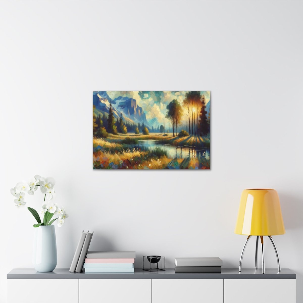 Luminous Valley Whisper - Impressionist Wall Art - Neodigitalis Artimata