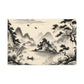 Mist-Wreathed Mountain Solace - Chinese Brush Wall Art - Neodigitalis Artimata