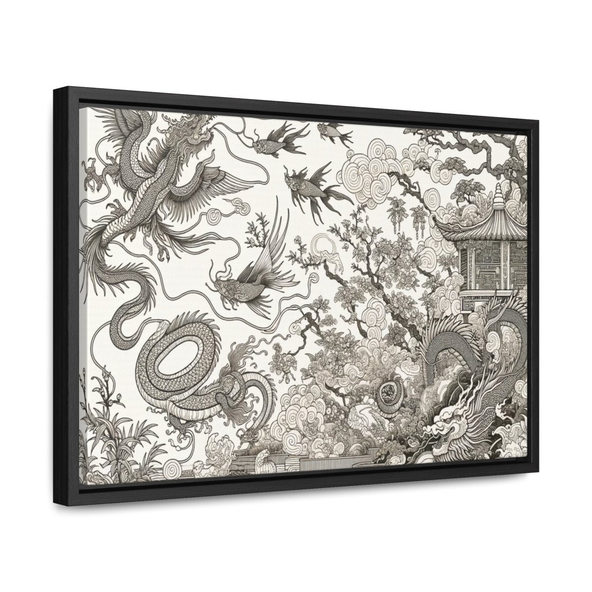 Mystic Dragoon Serenity - Framed Chinese Wall Art - Neodigitalis Artimata