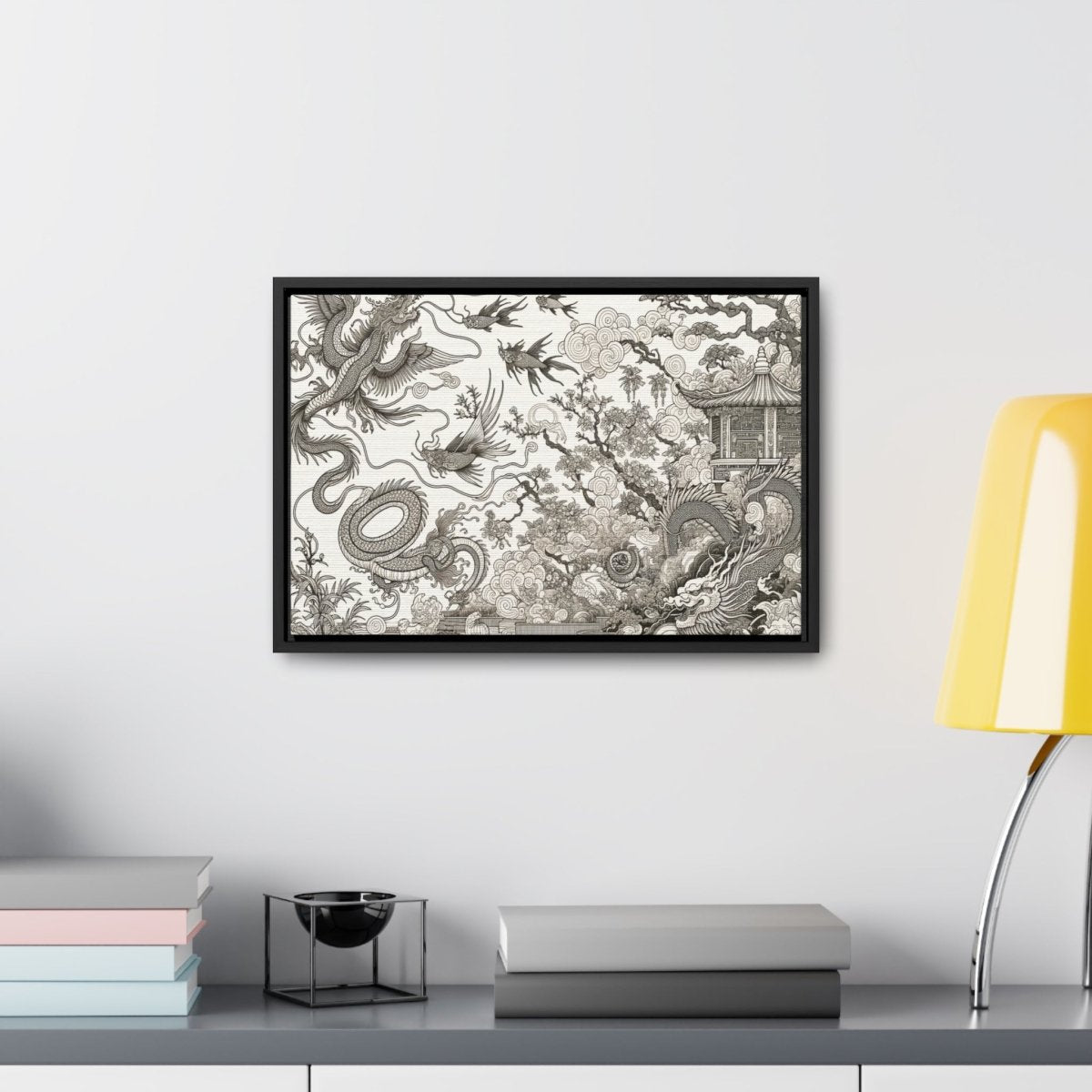 Mystic Dragoon Serenity - Framed Chinese Wall Art - Neodigitalis Artimata