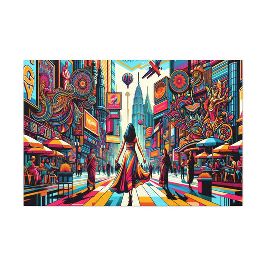 Neon Cityscape Dream - Pop Wall Art - Neodigitalis Artimata