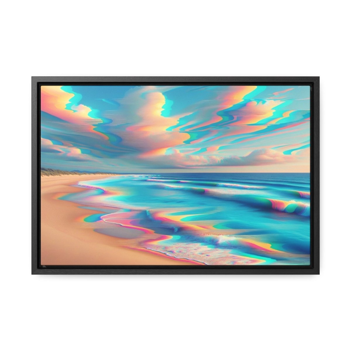 Retro Wave Mirage - Framed - Neodigitalis Artimata