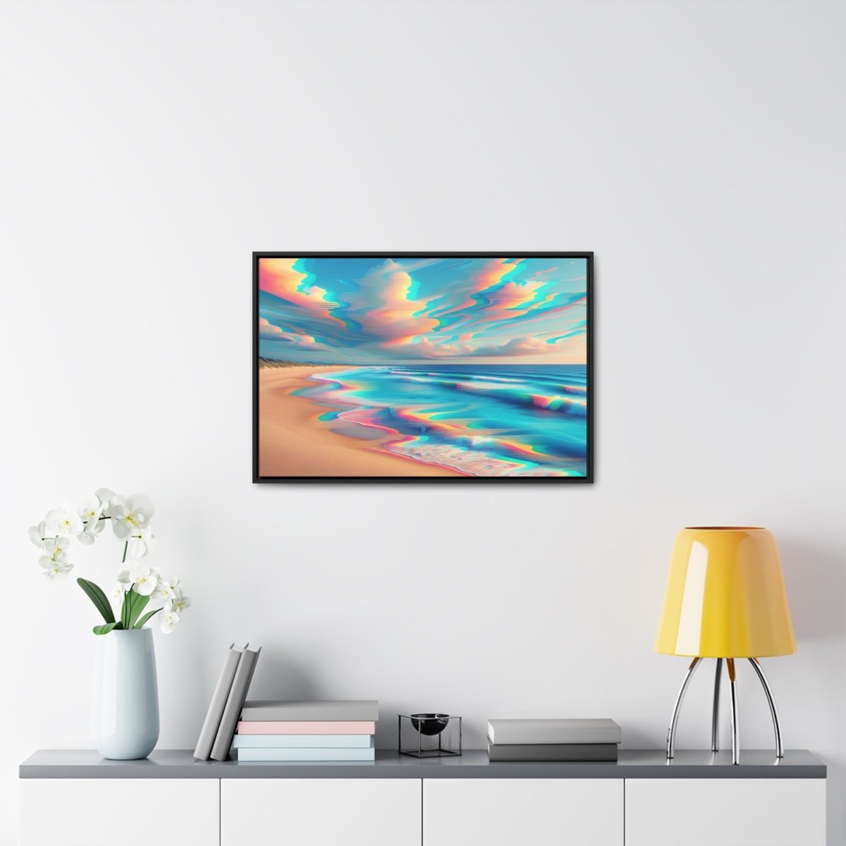 Retro Wave Mirage - Framed - Neodigitalis Artimata