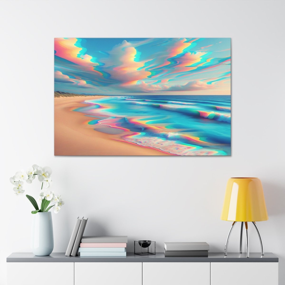 Retro Wave Mirage - Glitch Wall Art - Neodigitalis Artimata