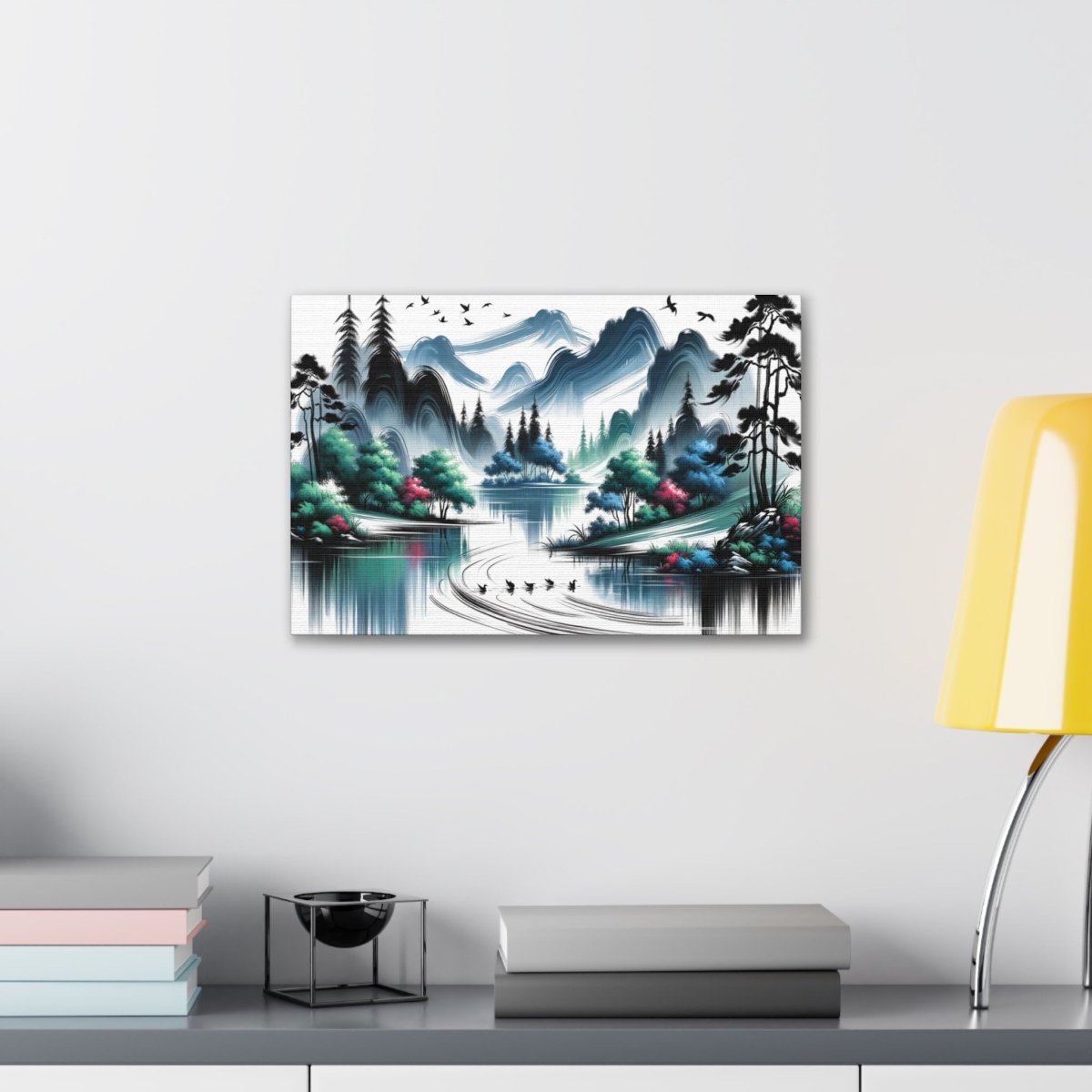 Serenity Peaks Reflection - Chinese Wall Art - Neodigitalis Artimata