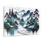 Serenity Peaks Reflection - Chinese Wall Art - Neodigitalis Artimata