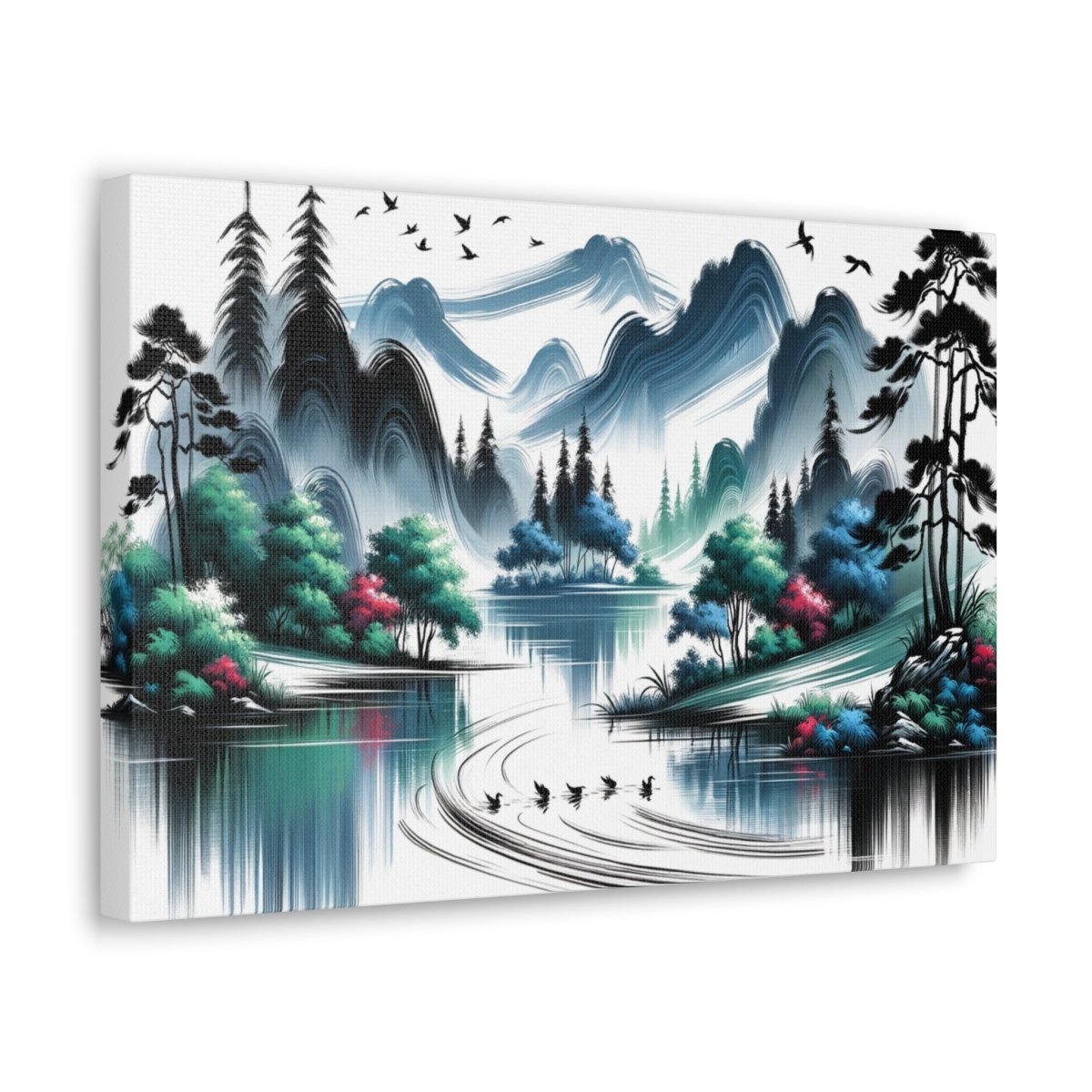 Serenity Peaks Reflection - Chinese Wall Art - Neodigitalis Artimata