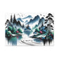 Serenity Peaks Reflection - Chinese Wall Art - Neodigitalis Artimata