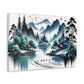 Serenity Peaks Reflection - Chinese Wall Art - Neodigitalis Artimata