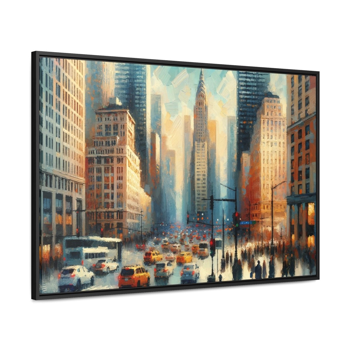 Urban Pulse: Cityscape Vibrance - Framed Impressionist Wall Art - Neodigitalis Artimata