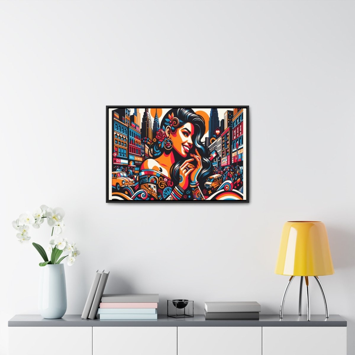 Urban Rhapsody Retro Canvas - Framed Pop Wall Art - Neodigitalis Artimata