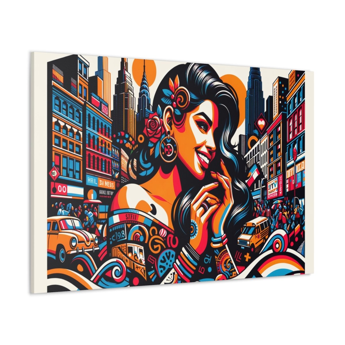 Urban Rhapsody Retro Canvas - Pop Wall Art - Neodigitalis Artimata