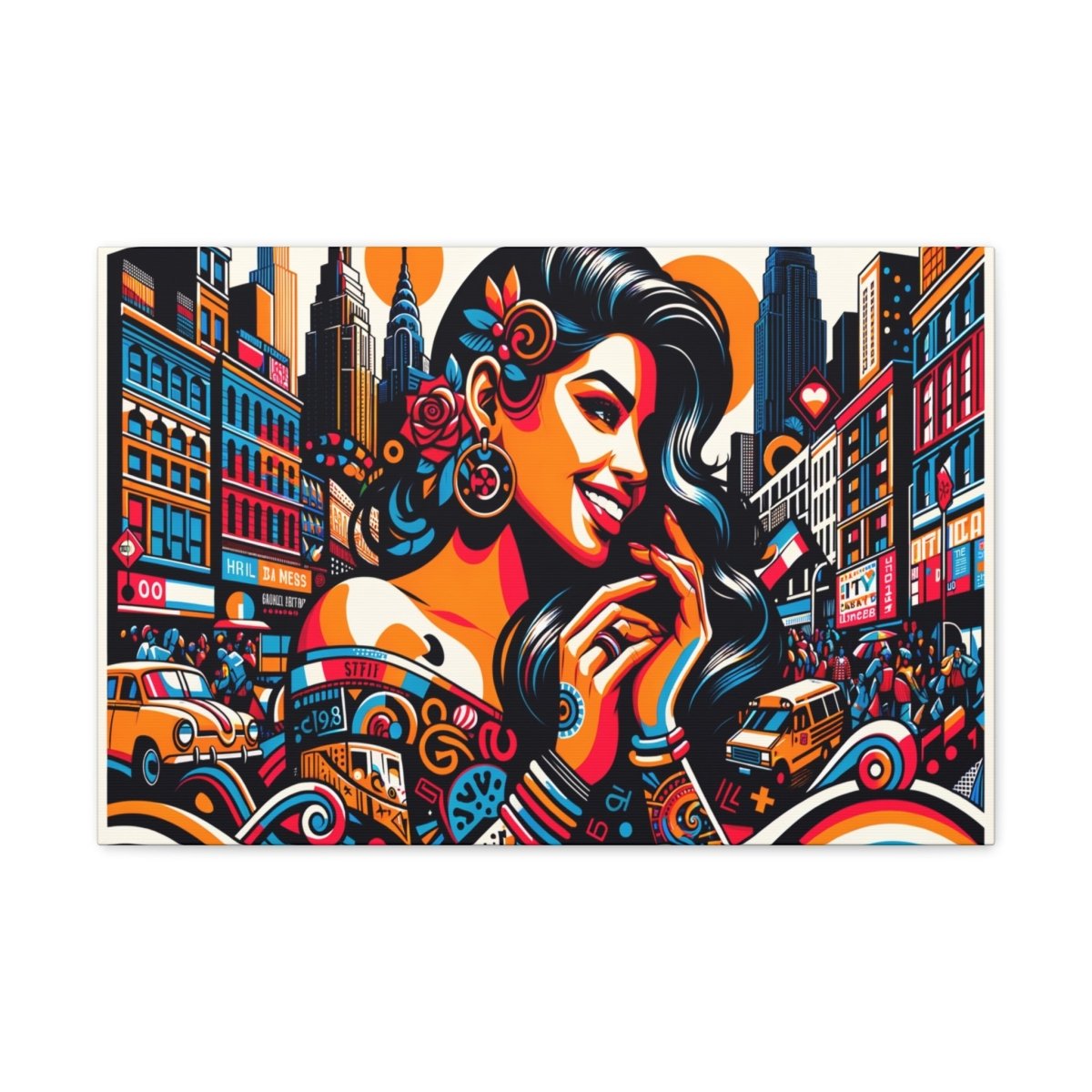 Urban Rhapsody Retro Canvas - Pop Wall Art - Neodigitalis Artimata