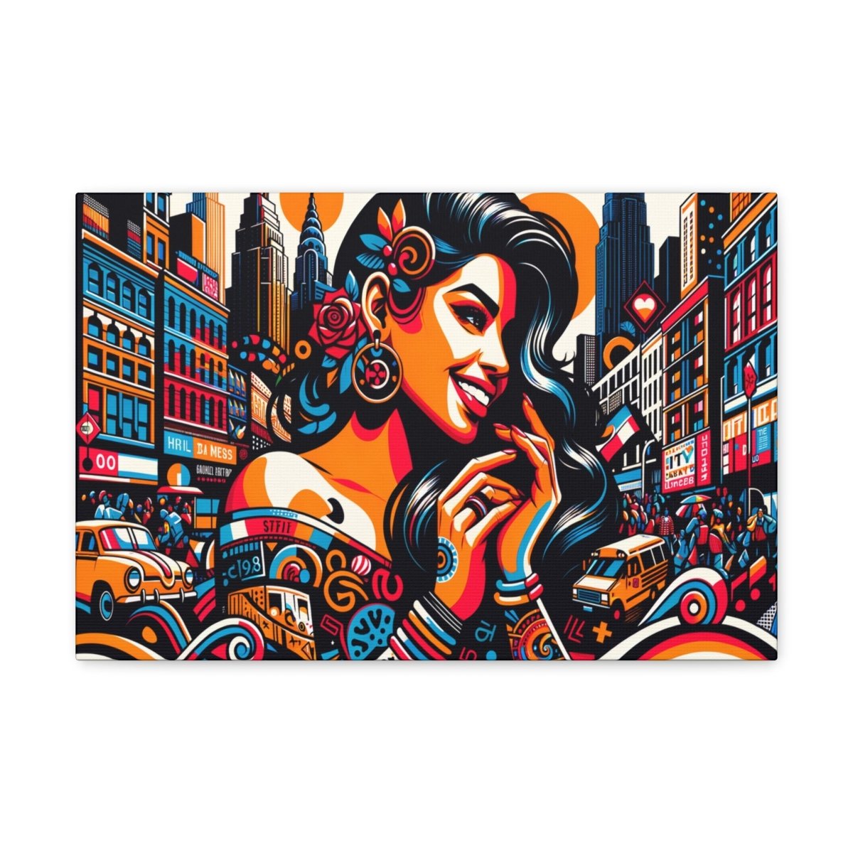 Urban Rhapsody Retro Canvas - Pop Wall Art - Neodigitalis Artimata