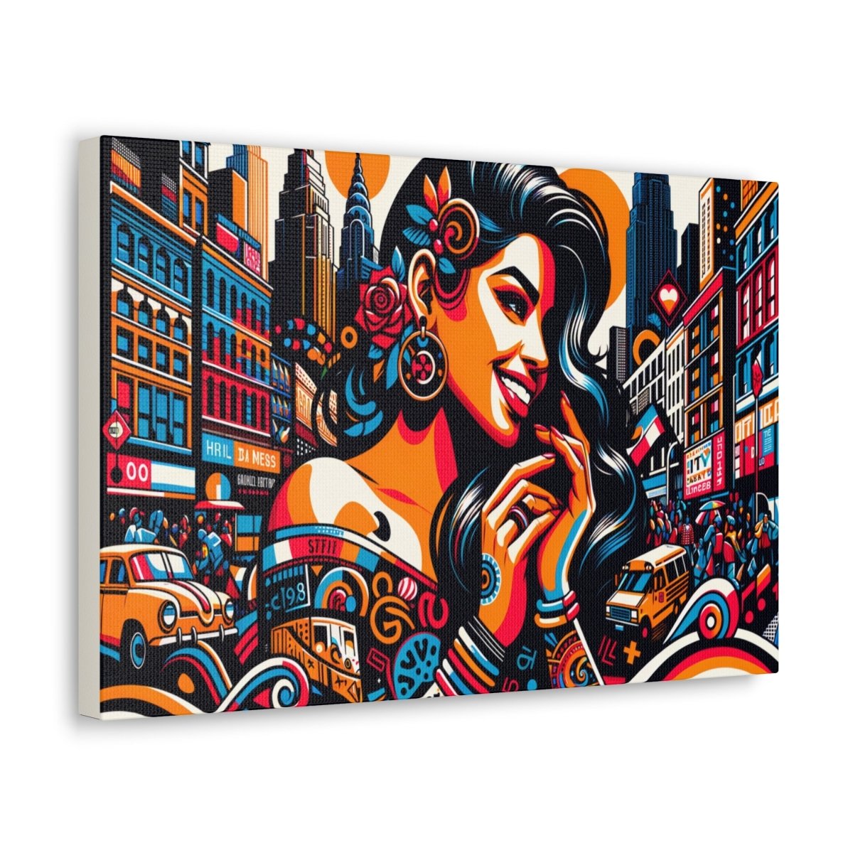 Urban Rhapsody Retro Canvas - Pop Wall Art - Neodigitalis Artimata