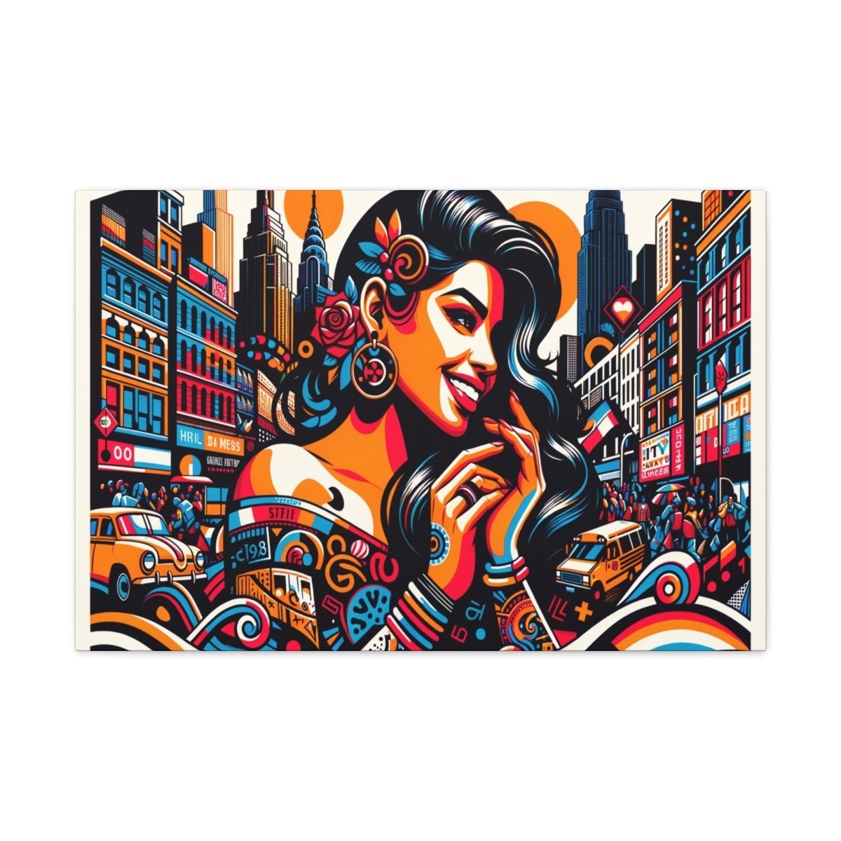 Urban Rhapsody Retro Canvas - Pop Wall Art - Neodigitalis Artimata