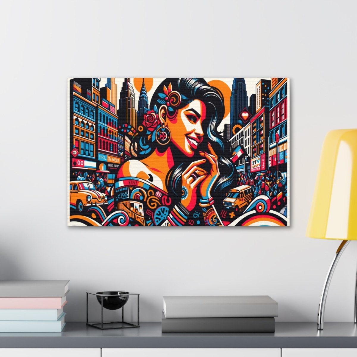 Urban Rhapsody Retro Canvas - Pop Wall Art - Neodigitalis Artimata