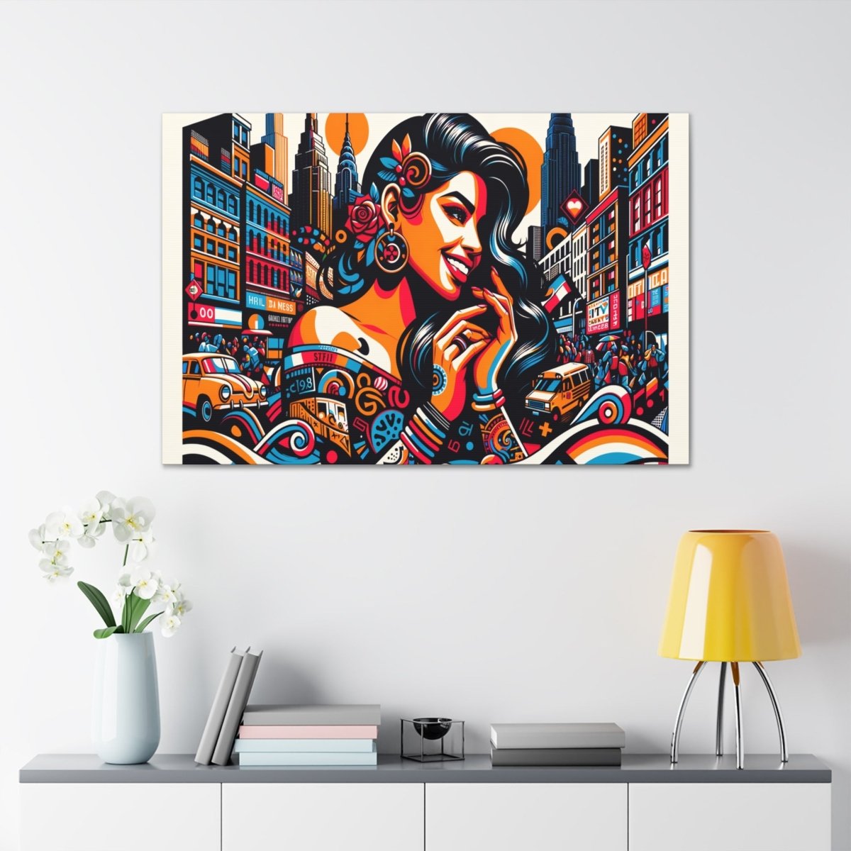 Urban Rhapsody Retro Canvas - Pop Wall Art - Neodigitalis Artimata