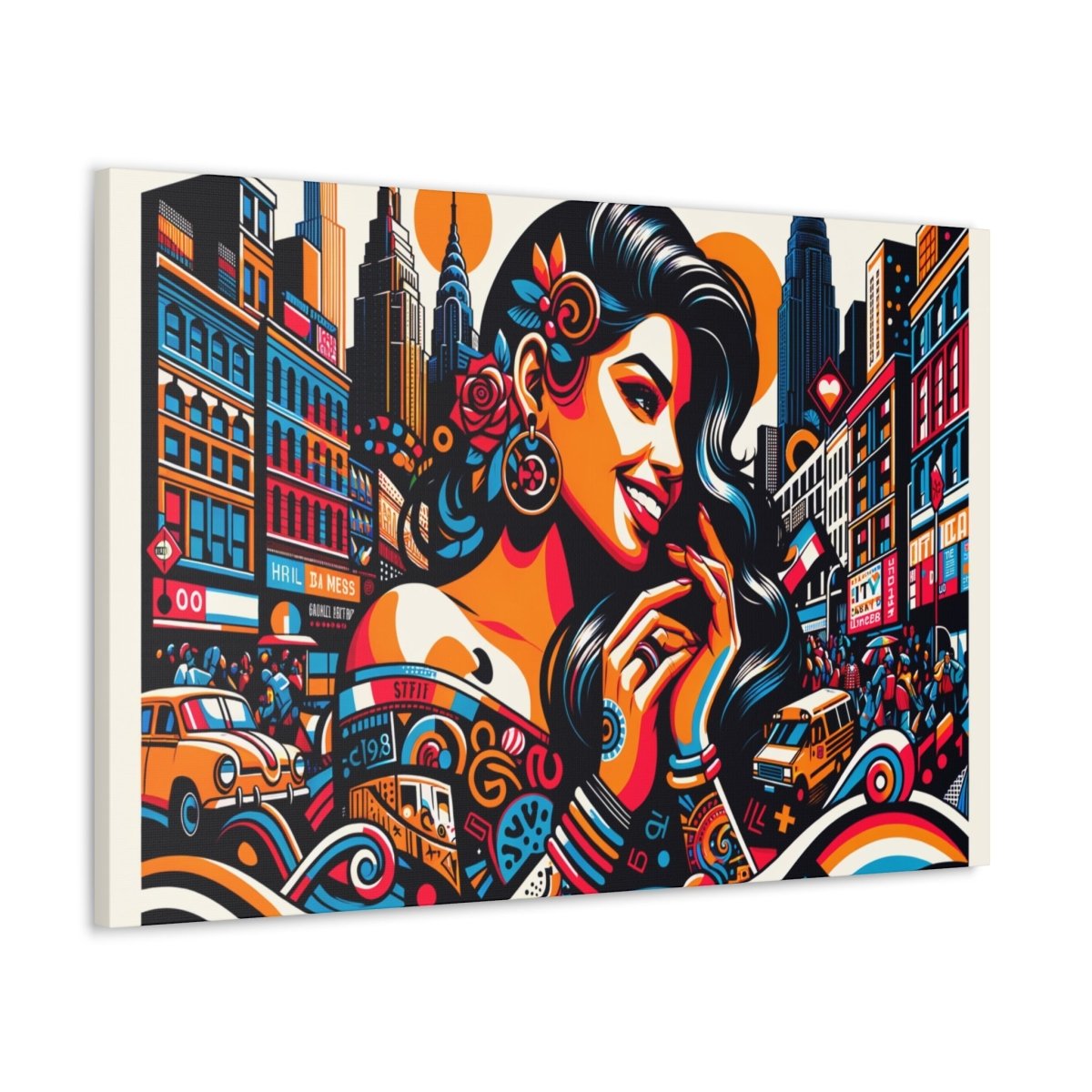 Urban Rhapsody Retro Canvas - Pop Wall Art - Neodigitalis Artimata