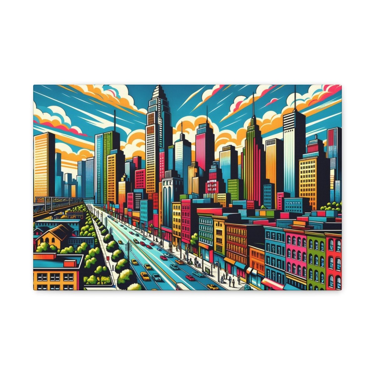 Urban Rhythm Canvas - Pop Wall Art - Neodigitalis Artimata