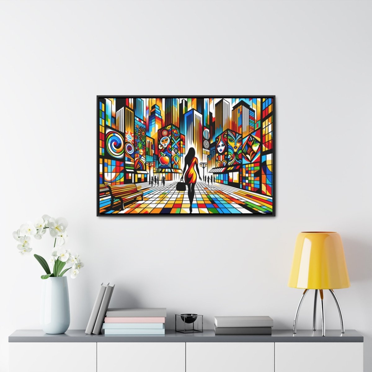 Vivid Metropolis Mosaic - Framed Pop Wall Art - Neodigitalis Artimata