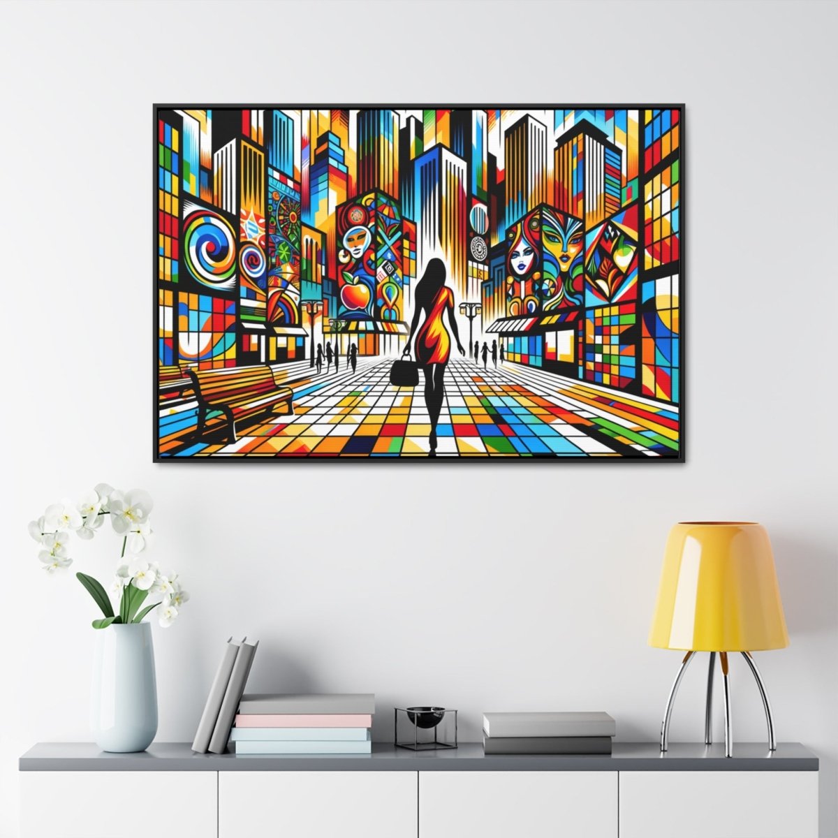 Vivid Metropolis Mosaic - Framed Pop Wall Art - Neodigitalis Artimata