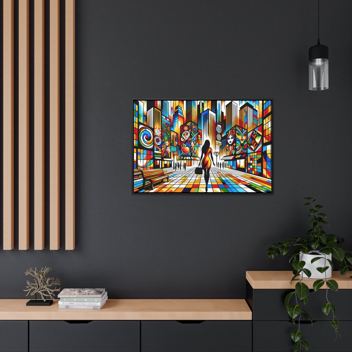 Vivid Metropolis Mosaic - Framed Pop Wall Art - Neodigitalis Artimata