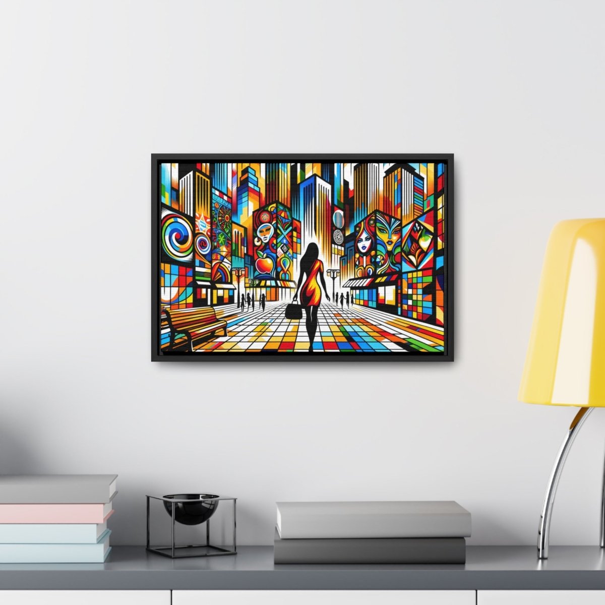 Vivid Metropolis Mosaic - Framed Pop Wall Art - Neodigitalis Artimata