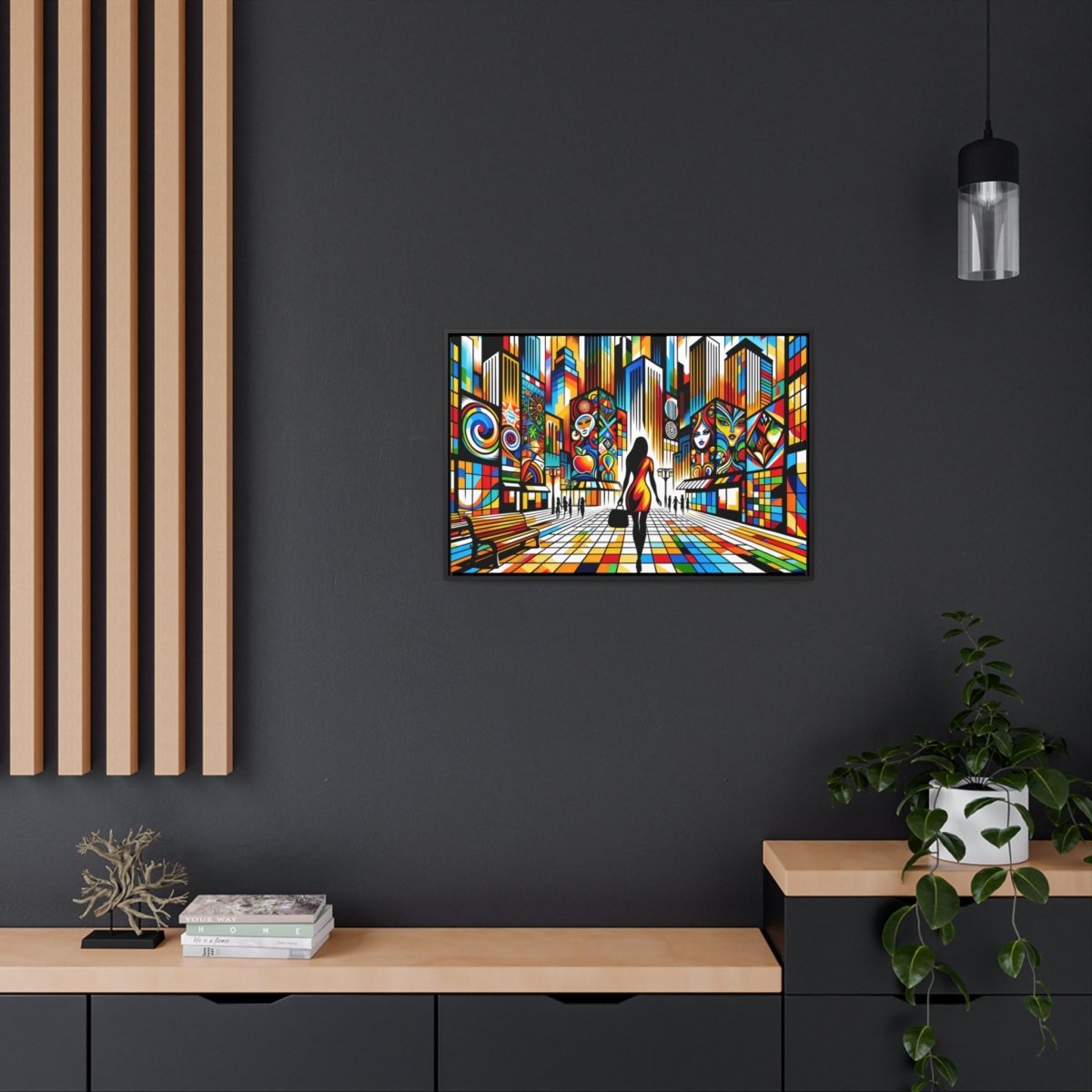 Vivid Metropolis Mosaic - Framed Pop Wall Art - Neodigitalis Artimata